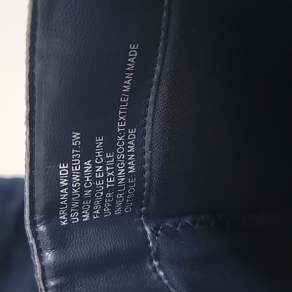 JustFab - Karlana navy boots, wide width size 7. - Picture 6 of 10